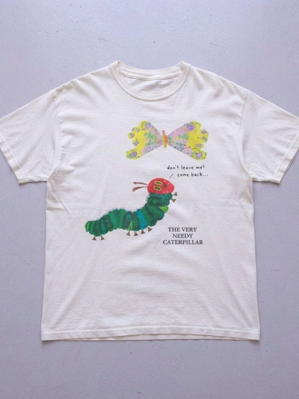 The Very Hungry Caterpillar Butterfly Cream Graphic T-Shirt Unisex Tee